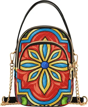 Women's Wave Cross Body Chest Bag, 52 inch Gold Chain Shoulder Handbag Purse