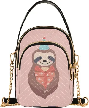 Women's Wave Cross Body Chest Bag, 52 inch Gold Chain Shoulder Handbag Purse