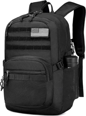 Wotony Military Tactical Backpack for Men Army 3 Days Assault Pack Bag with Molle System for Outdoor Adventures (Black, 40L)
