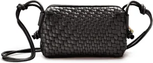 Woven Crossbody Bag for Women Small Woven Purse Vegan Leather Handbag Braided Purse Small Crossbody Bag