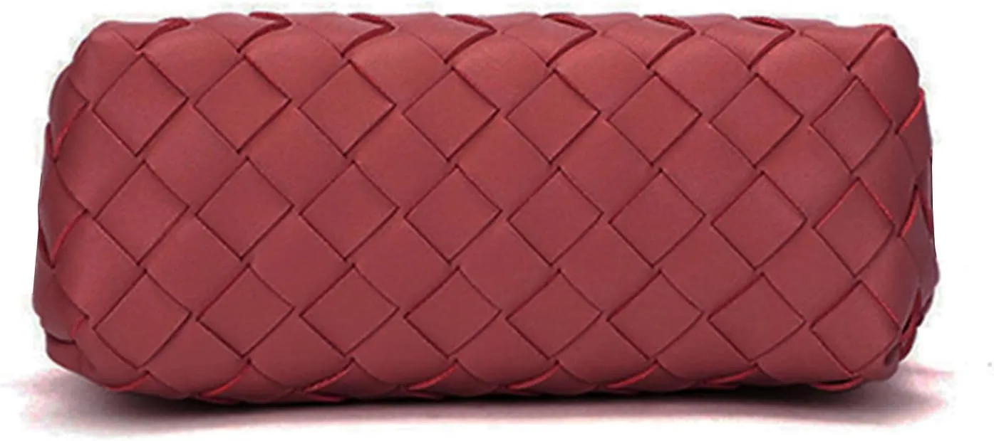 Woven Crossbody Bags For Women, Small Handmade Purse Clutch Shoulderbag Handbag, Zipper Closure