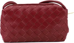 Woven Crossbody Bags For Women, Small Handmade Purse Clutch Shoulderbag Handbag, Zipper Closure