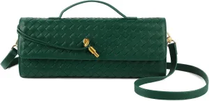 Woven Handbag for Women Evening Shoulder Bag Casual Leather Handbag Fashion Crossbody Clutch Purse