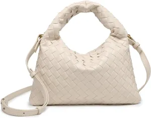 Woven Handbag Woven Crossbody Bag for Women - Women's Top-handle Handbags - Fashion Vegan Leather Purse Small Braided Bag