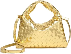 Woven Handbag Woven Crossbody Bag for Women - Women's Top-handle Handbags - Fashion Vegan Leather Purse Small Braided Bag