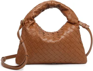 Woven Handbag Woven Crossbody Bag for Women - Women's Top-handle Handbags - Fashion Vegan Leather Purse Small Braided Bag