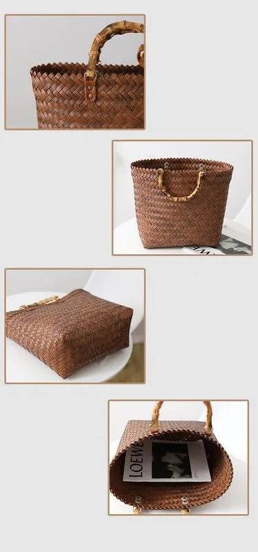 Woven Tote Bag for Women Large Woven Purse women's Top-Handle Handbags Braided Purse Ladies Handbags