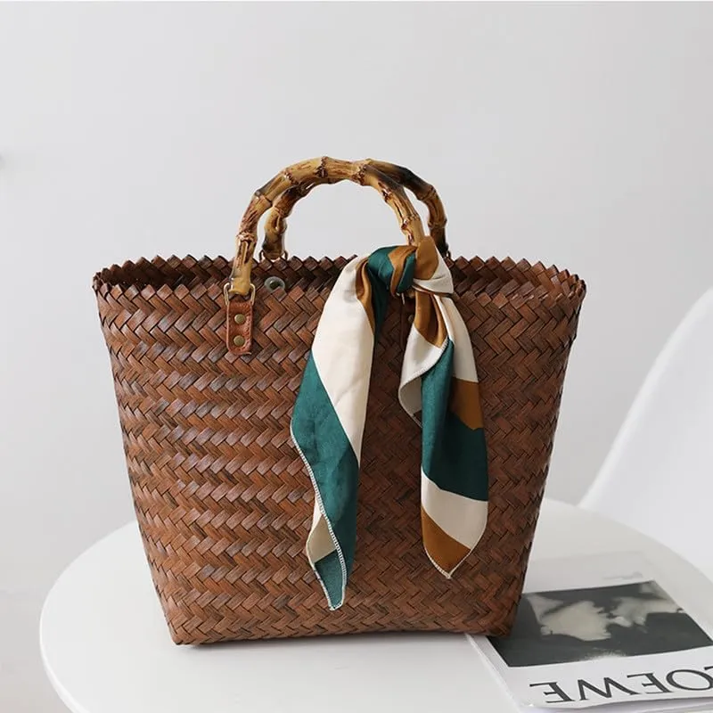Woven Tote Bag for Women Large Woven Purse women's Top-Handle Handbags Braided Purse Ladies Handbags
