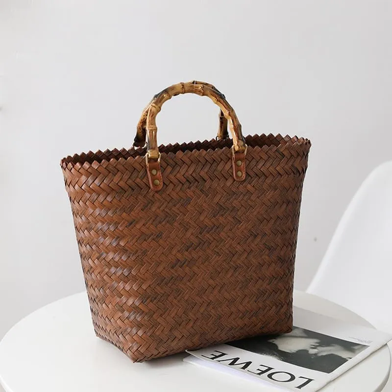 Woven Tote Bag for Women Large Woven Purse women's Top-Handle Handbags Braided Purse Ladies Handbags