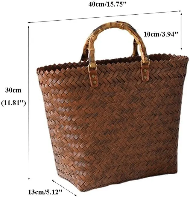 Woven Tote Bag for Women Large Woven Purse women's Top-Handle Handbags Braided Purse Ladies Handbags