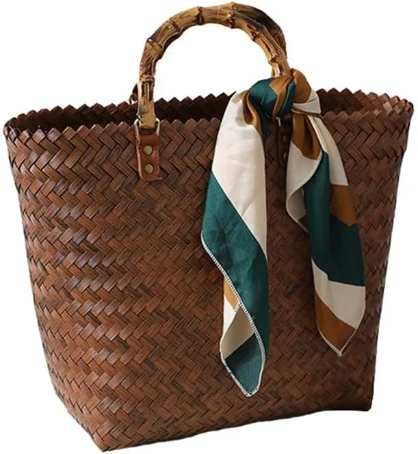 Woven Tote Bag for Women Large Woven Purse women's Top-Handle Handbags Braided Purse Ladies Handbags