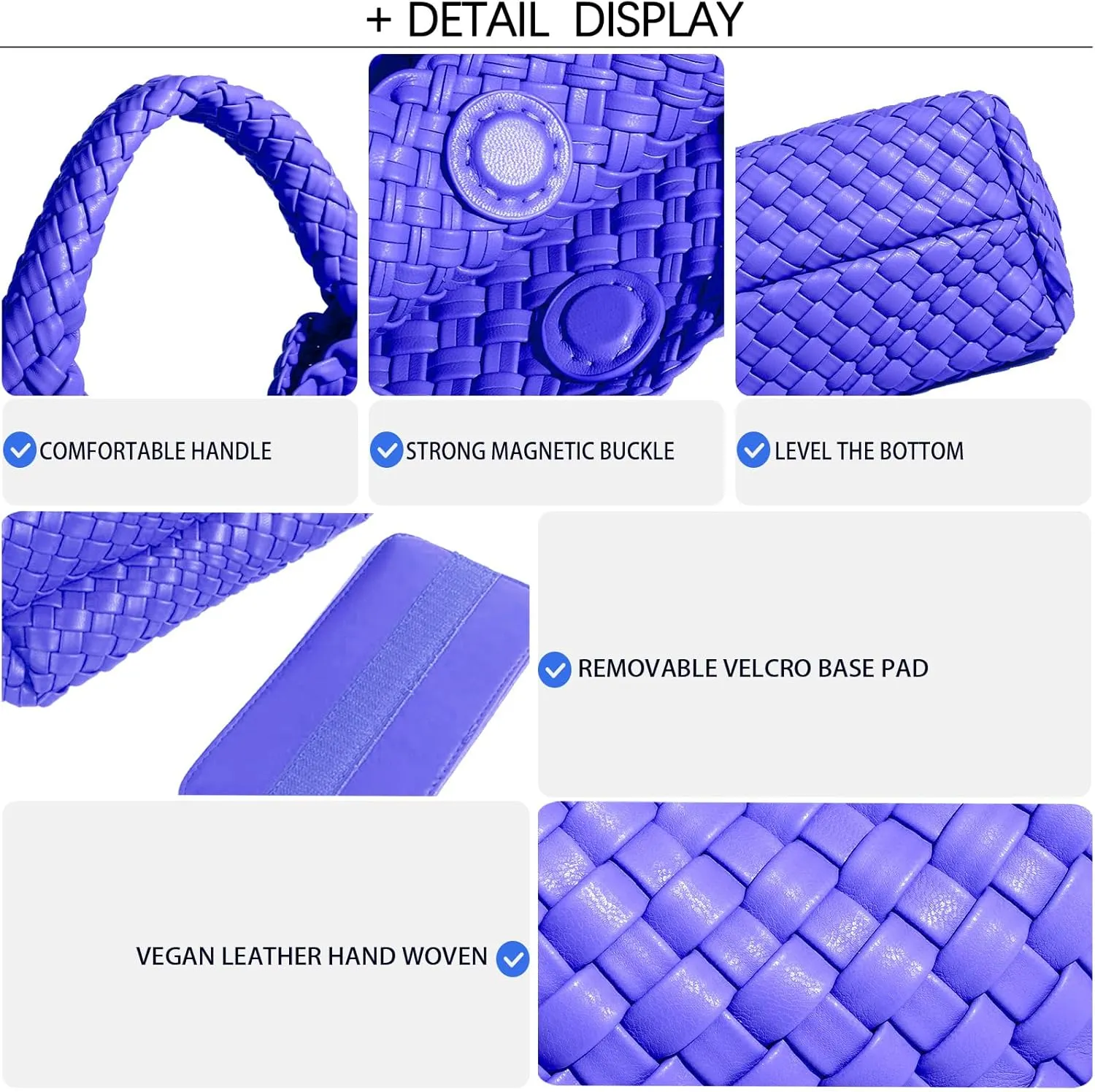 Woven Tote Bag For Women, Soft Foldable Top-Handle Wristlet Bag, Fashion Hobo Handbag, Composite Bag with Coin Purse
