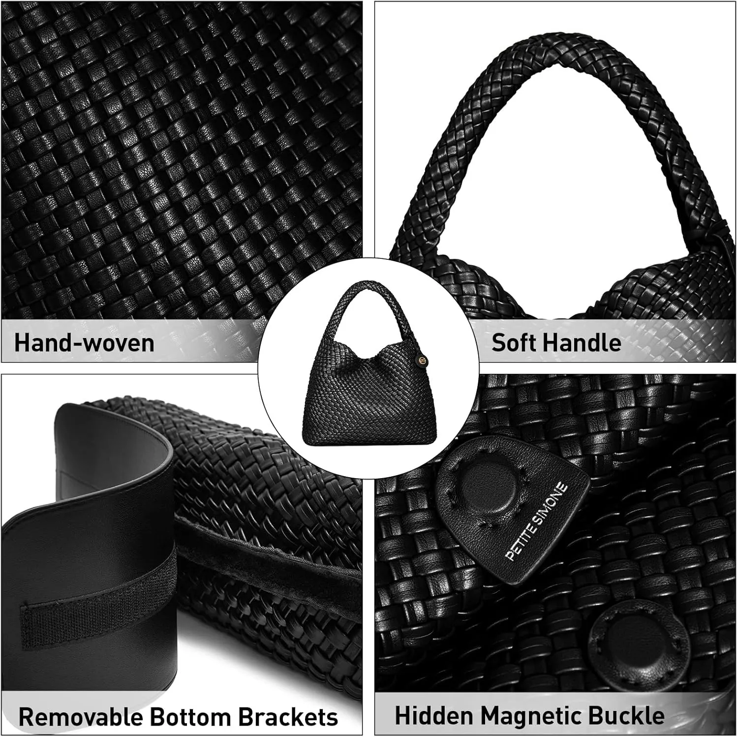 Woven Tote Bag for Women Woven Purse Large Woven Tote Braided Purse Weave Purse with Top Handle