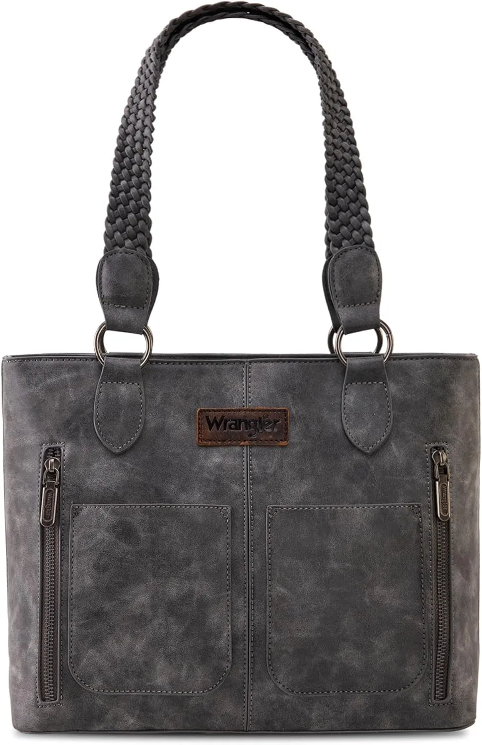 Wrangler Distressed Tote Bag for Women Western Purse Multi Pockets Handbags and Shoulder Bag