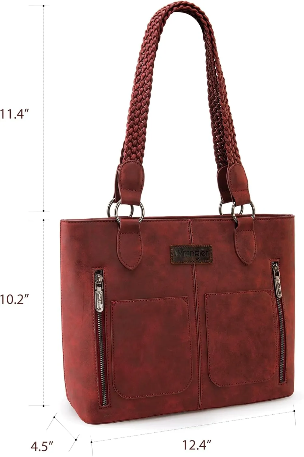 Wrangler Distressed Tote Bag for Women Western Purse Multi Pockets Handbags and Shoulder Bag