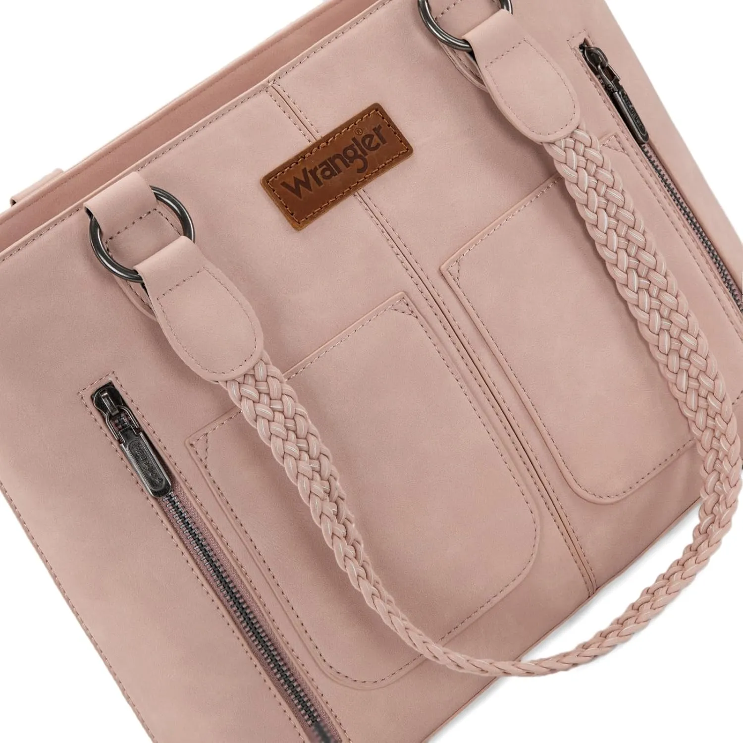 Wrangler Distressed Tote Bag for Women Western Purse Multi Pockets Handbags and Shoulder Bag
