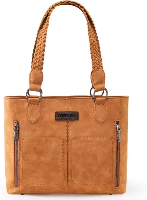 Wrangler Distressed Tote Bag for Women Western Purse Multi Pockets Handbags and Shoulder Bag