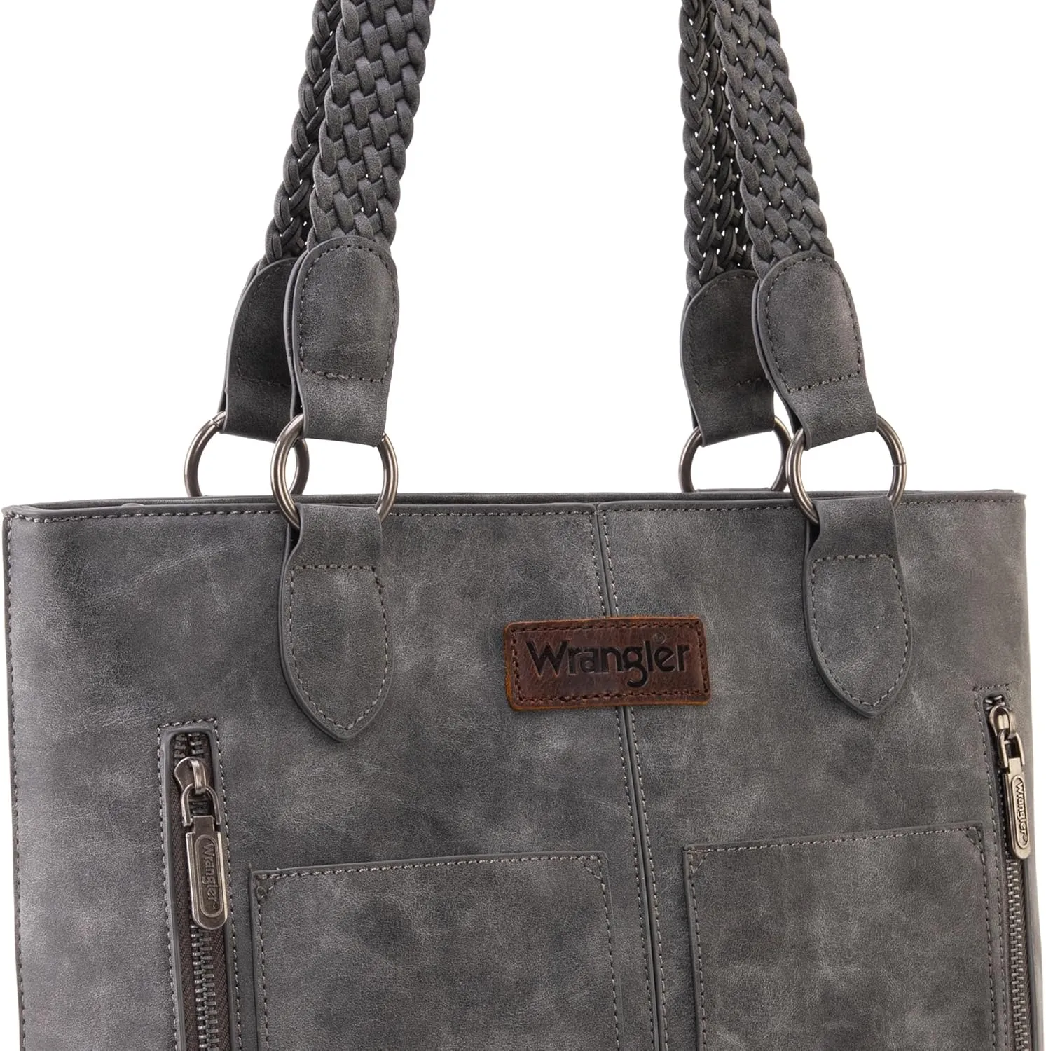 Wrangler Distressed Tote Bag for Women Western Purse Multi Pockets Handbags and Shoulder Bag