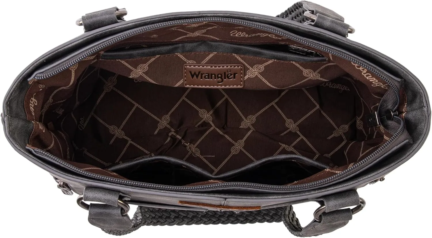 Wrangler Distressed Tote Bag for Women Western Purse Multi Pockets Handbags and Shoulder Bag