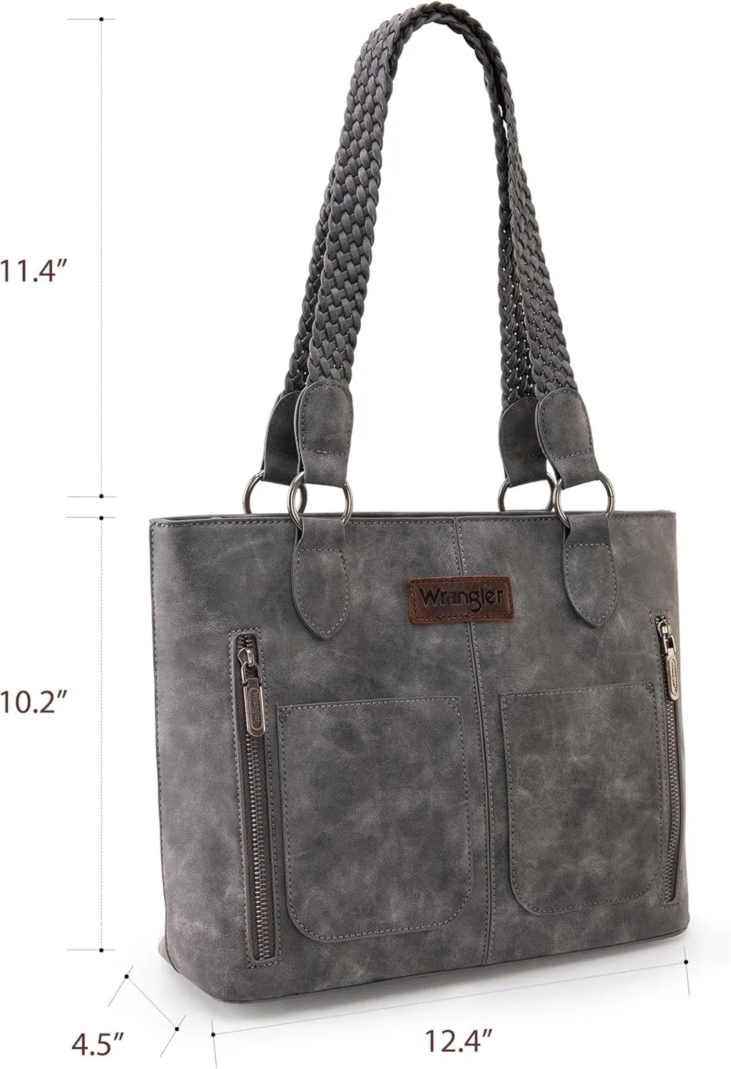 Wrangler Distressed Tote Bag for Women Western Purse Multi Pockets Handbags and Shoulder Bag