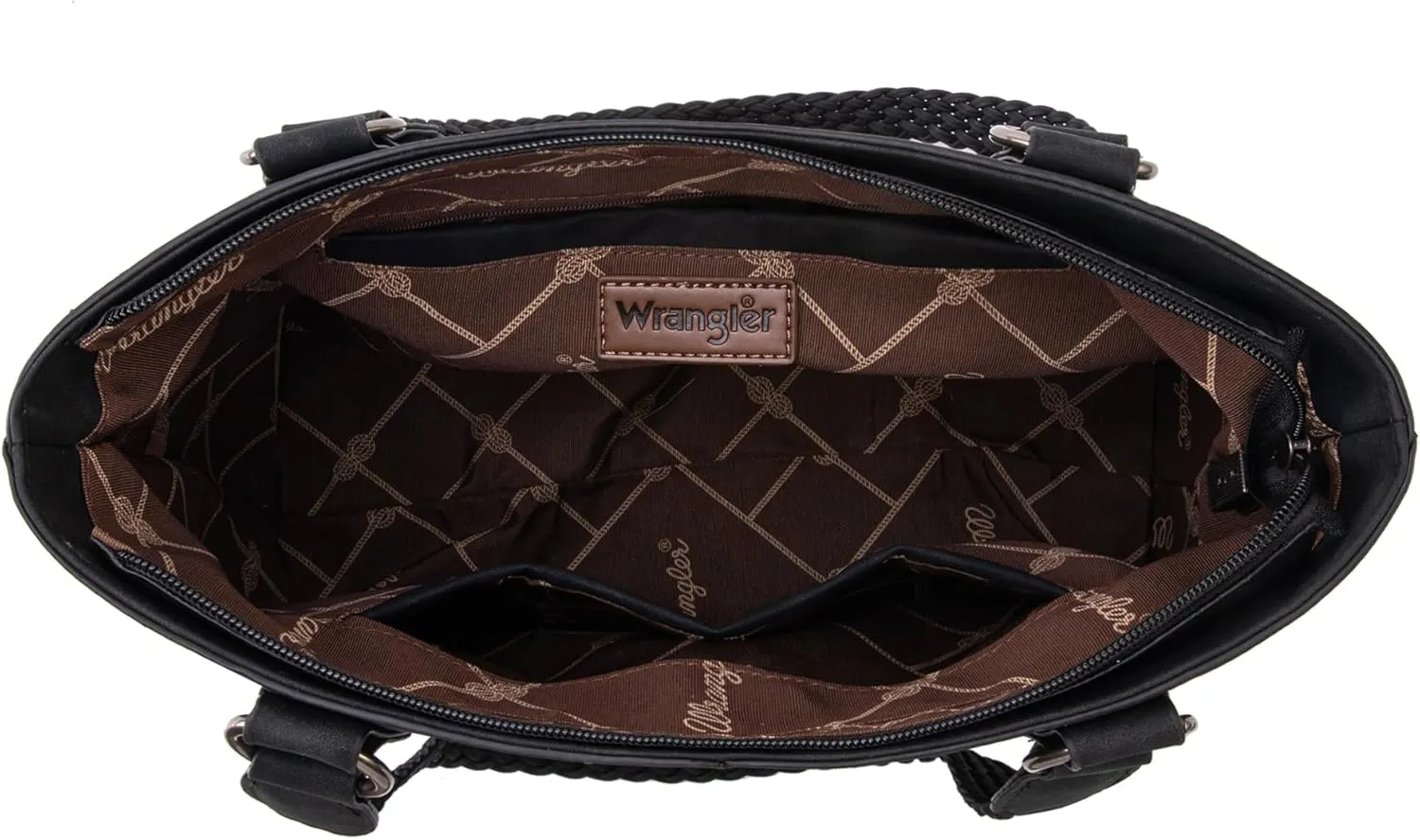 Wrangler Distressed Tote Bag for Women Western Purse Multi Pockets Handbags and Shoulder Bag