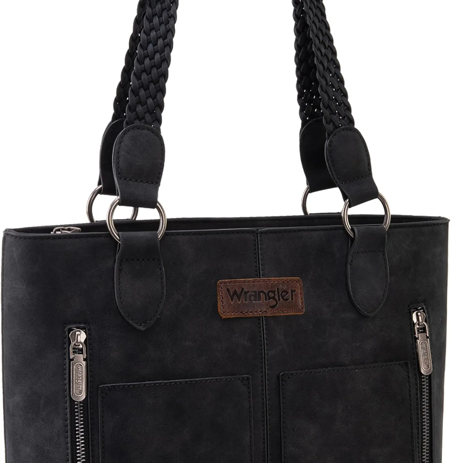 Wrangler Distressed Tote Bag for Women Western Purse Multi Pockets Handbags and Shoulder Bag