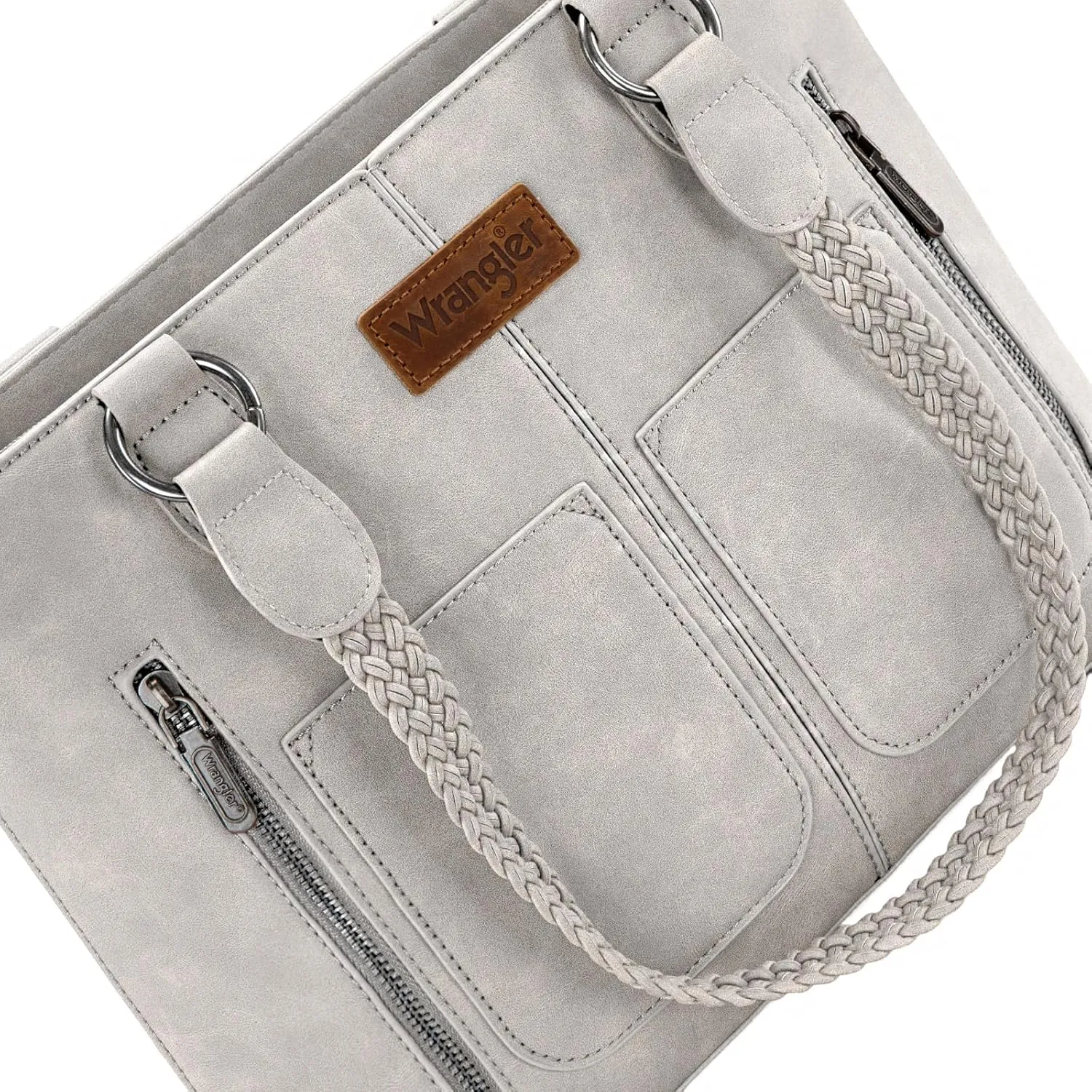 Wrangler Distressed Tote Bag for Women Western Purse Multi Pockets Handbags and Shoulder Bag