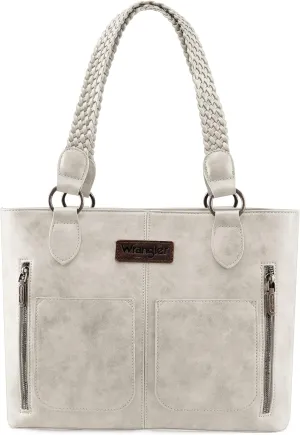 Wrangler Distressed Tote Bag for Women Western Purse Multi Pockets Handbags and Shoulder Bag