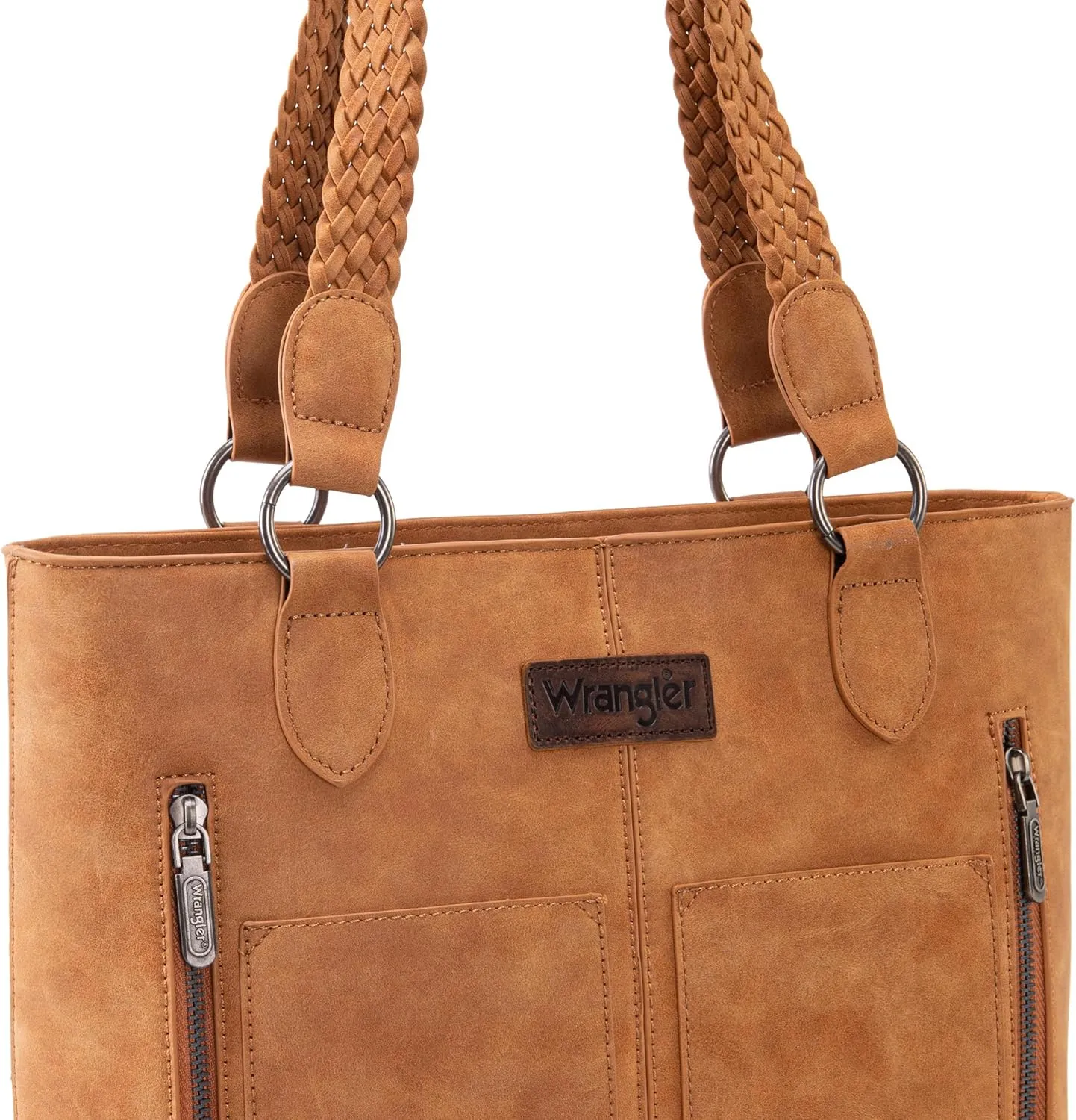 Wrangler Distressed Tote Bag for Women Western Purse Multi Pockets Handbags and Shoulder Bag
