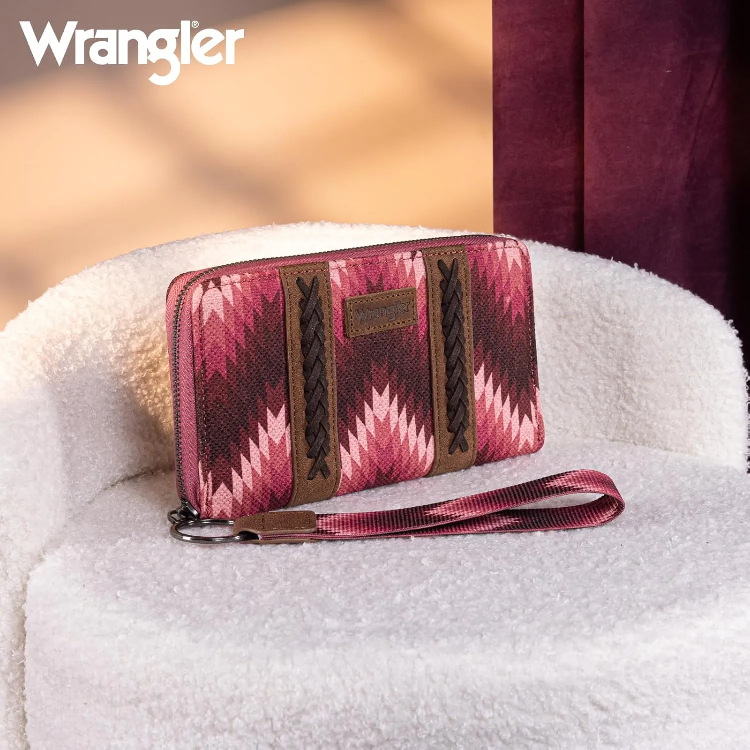 Wrangler Wallet Wristlet Aztec Clutch Long Purse Boho Credit Card Holder Wallet