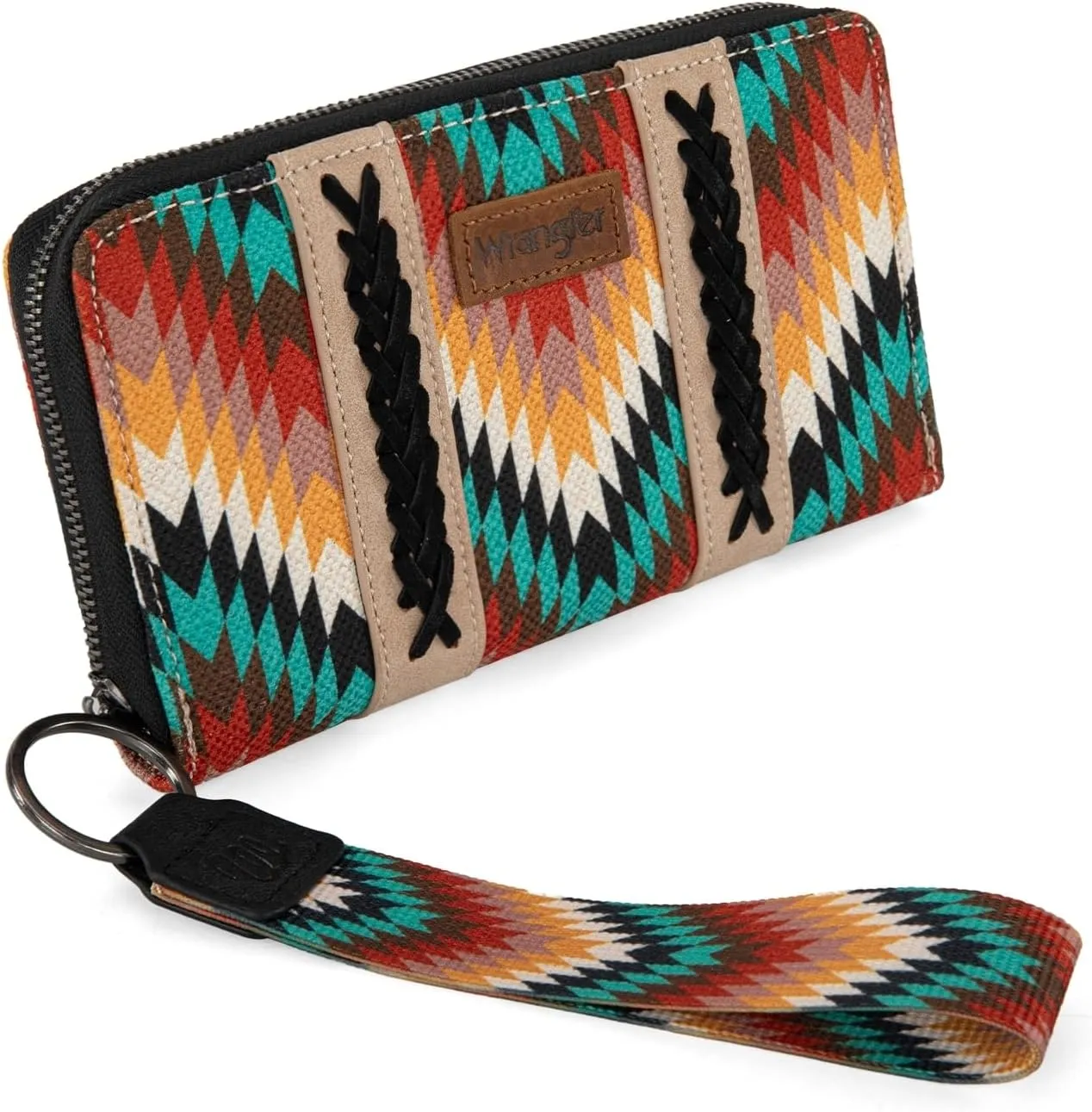 Wrangler Wallet Wristlet Aztec Clutch Long Purse Boho Credit Card Holder Wallet