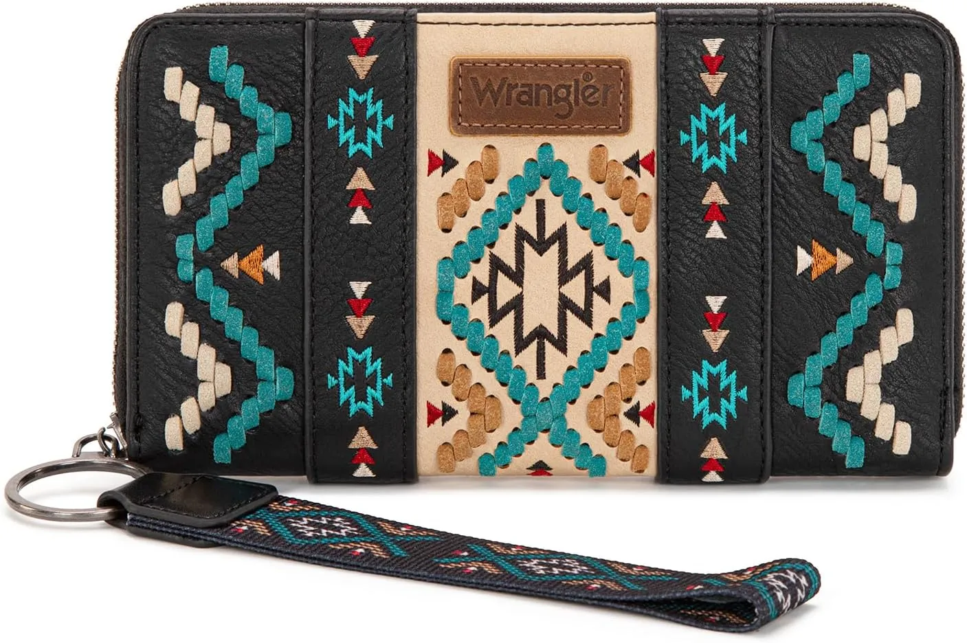 Wrangler Wallet Wristlet Aztec Clutch Long Purse Boho Credit Card Holder Wallet