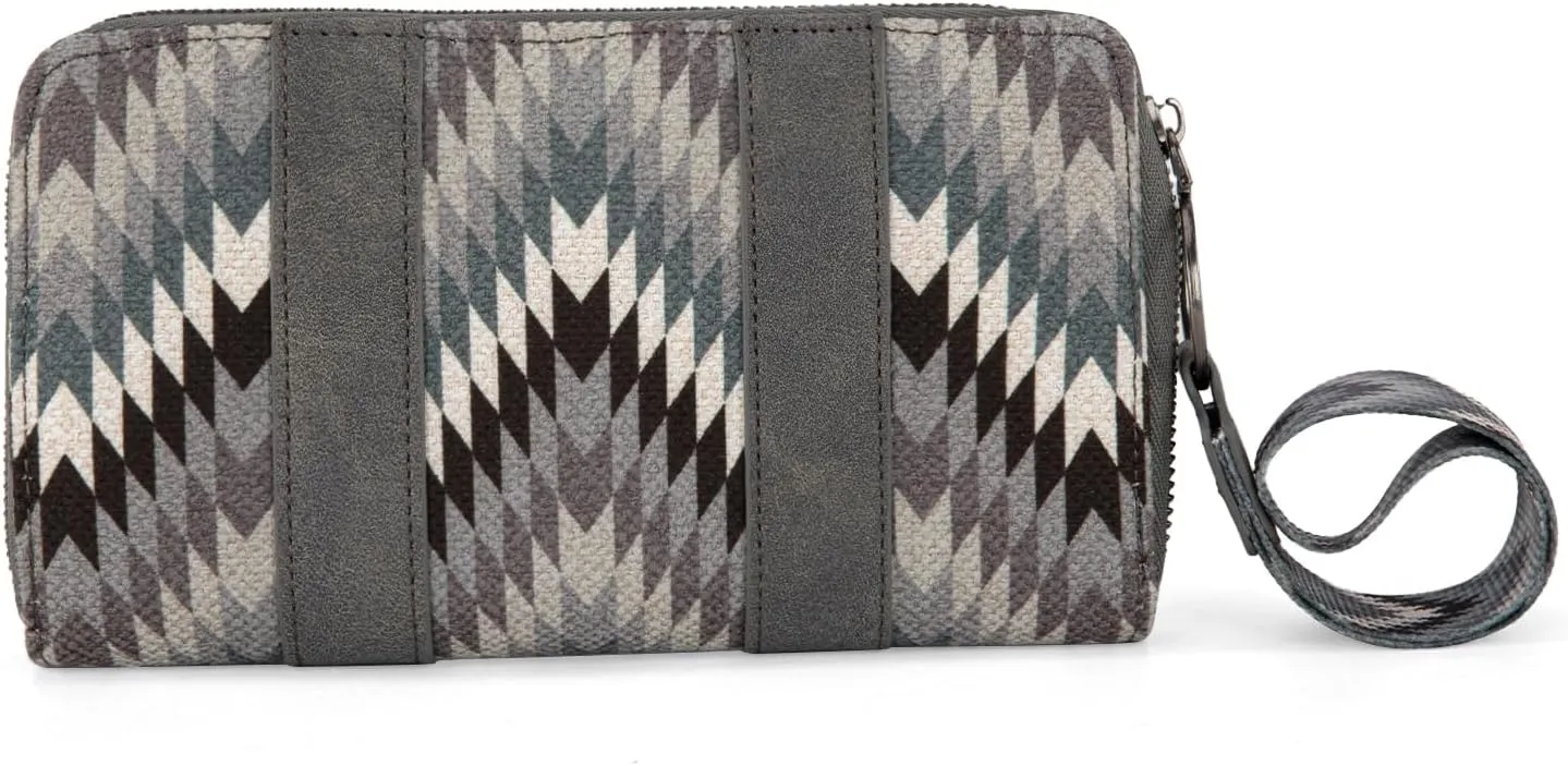 Wrangler Wallet Wristlet Aztec Clutch Long Purse Boho Credit Card Holder Wallet