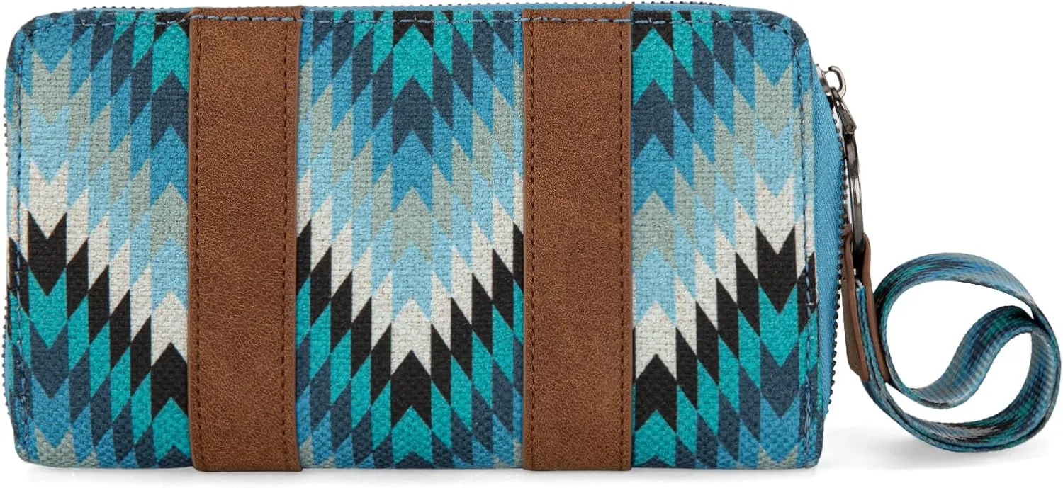 Wrangler Wallet Wristlet Aztec Clutch Long Purse Boho Credit Card Holder Wallet