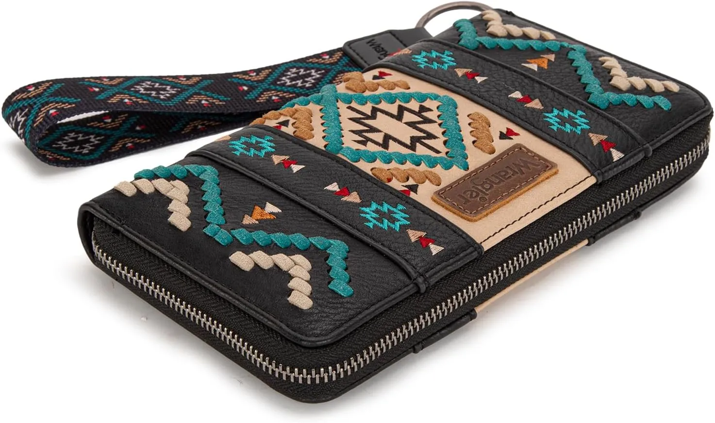 Wrangler Wallet Wristlet Aztec Clutch Long Purse Boho Credit Card Holder Wallet
