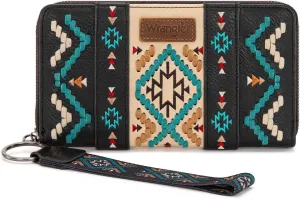 Wrangler Wallet Wristlet Aztec Clutch Long Purse Boho Credit Card Holder Wallet