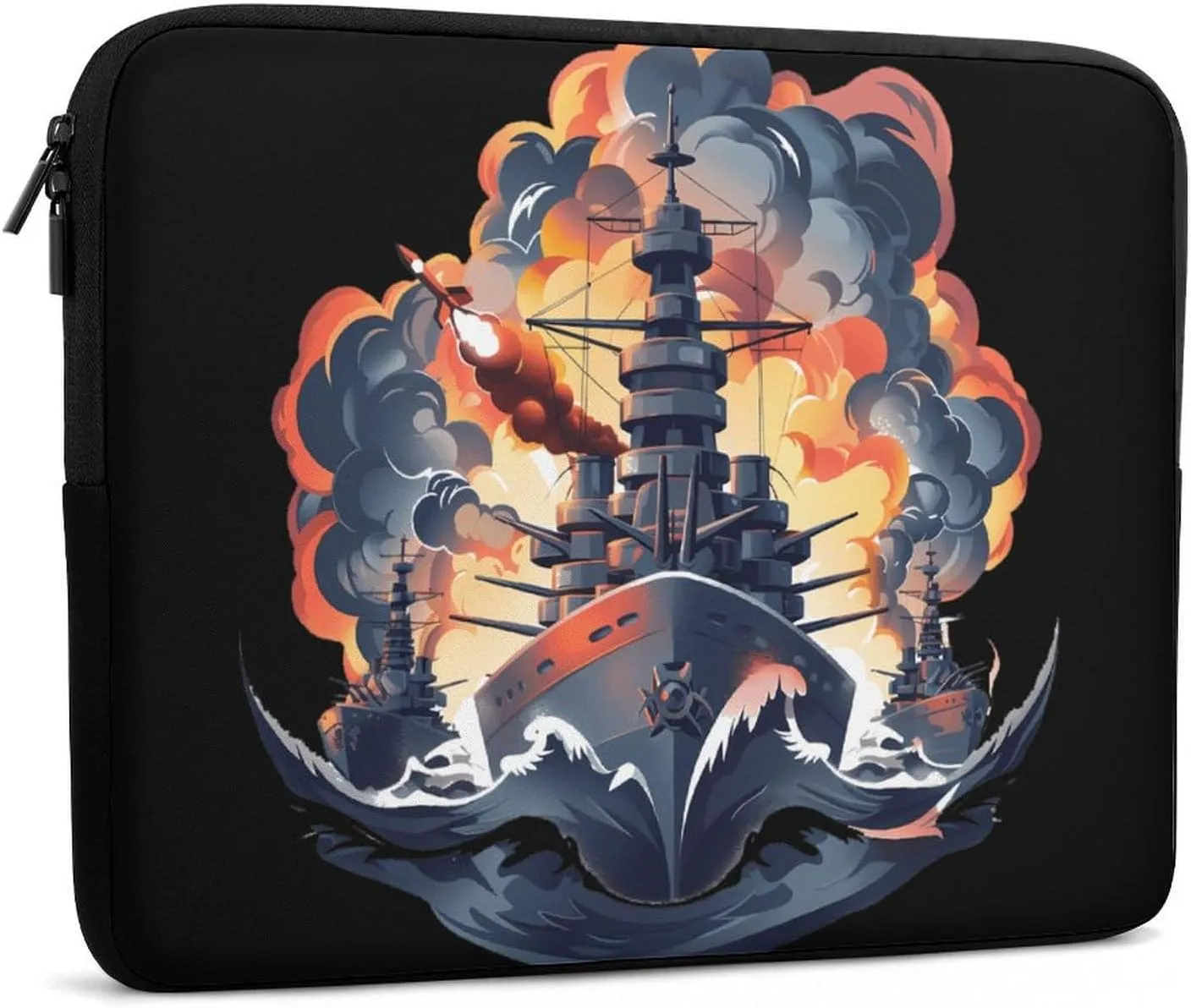 WW2 Warship Battleship Cruisers Naval Fleet Laptop Bag Portable Laptop Case Laptop Sleeve Computer Carrying Case Briefcase with Zippered