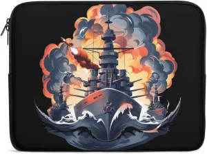 WW2 Warship Battleship Cruisers Naval Fleet Laptop Bag Portable Laptop Case Laptop Sleeve Computer Carrying Case Briefcase with Zippered