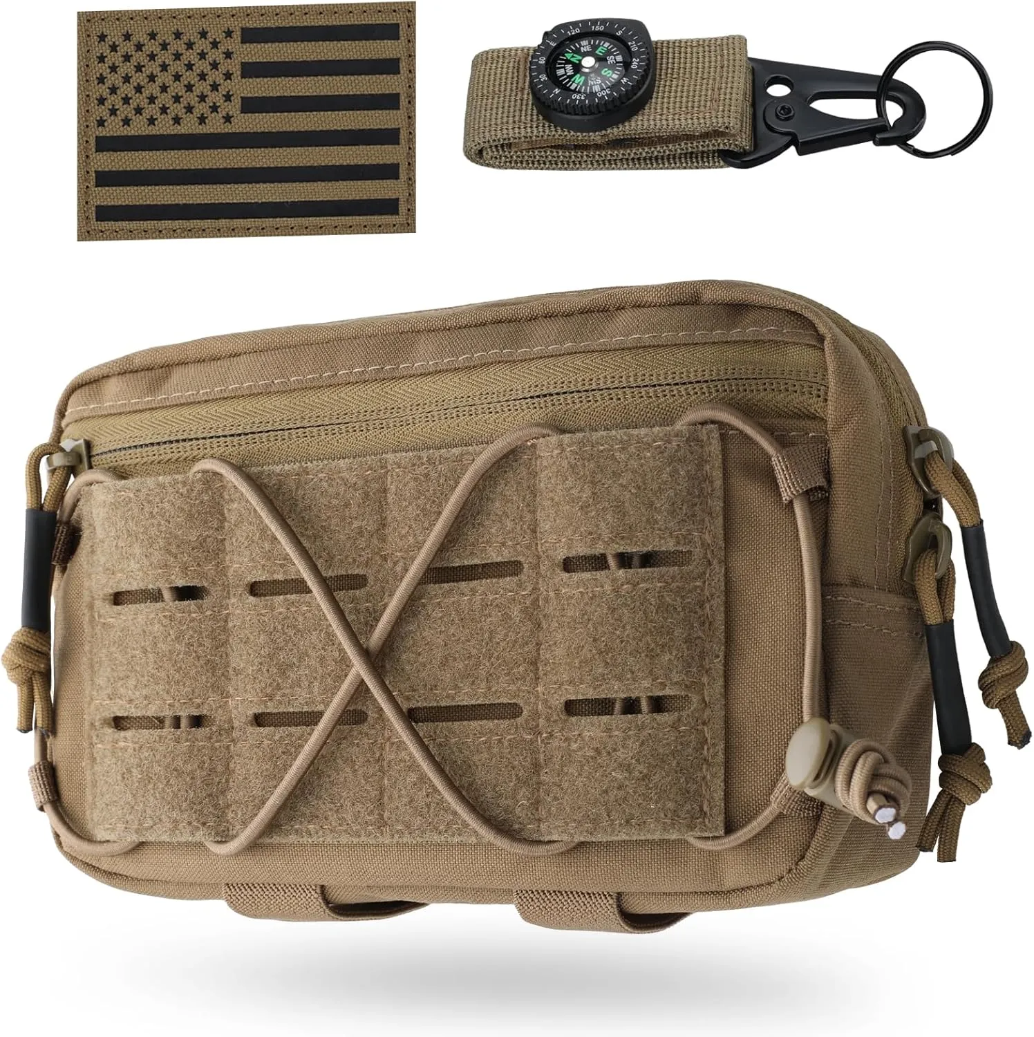 WYNEX Tactical Admin Dump Pouch, Molle Utility EDC Pouch Bag, Dual-Purpose Sub Abdominal Dangler Drop Pouch With Loop Back Strap for Vest