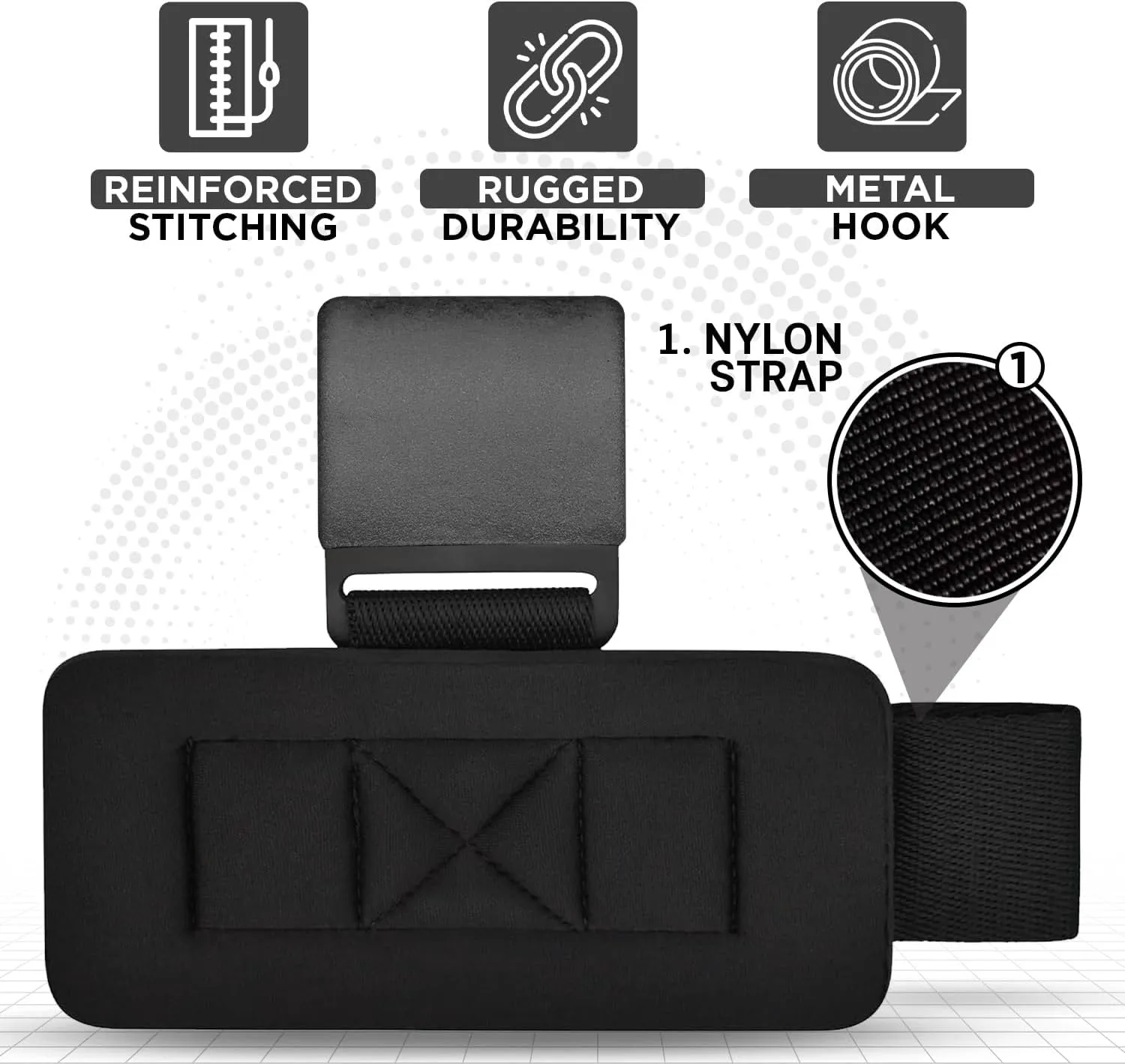 WYOX Weight Lifting Hooks for Men & Women (Pair) – Heavy Duty Wrist Support Straps with Hooks for Deadlifts, Pull Ups, Shrugs – Gym Lifting Straps with Grip Assist for Weightlifting & Strength Training