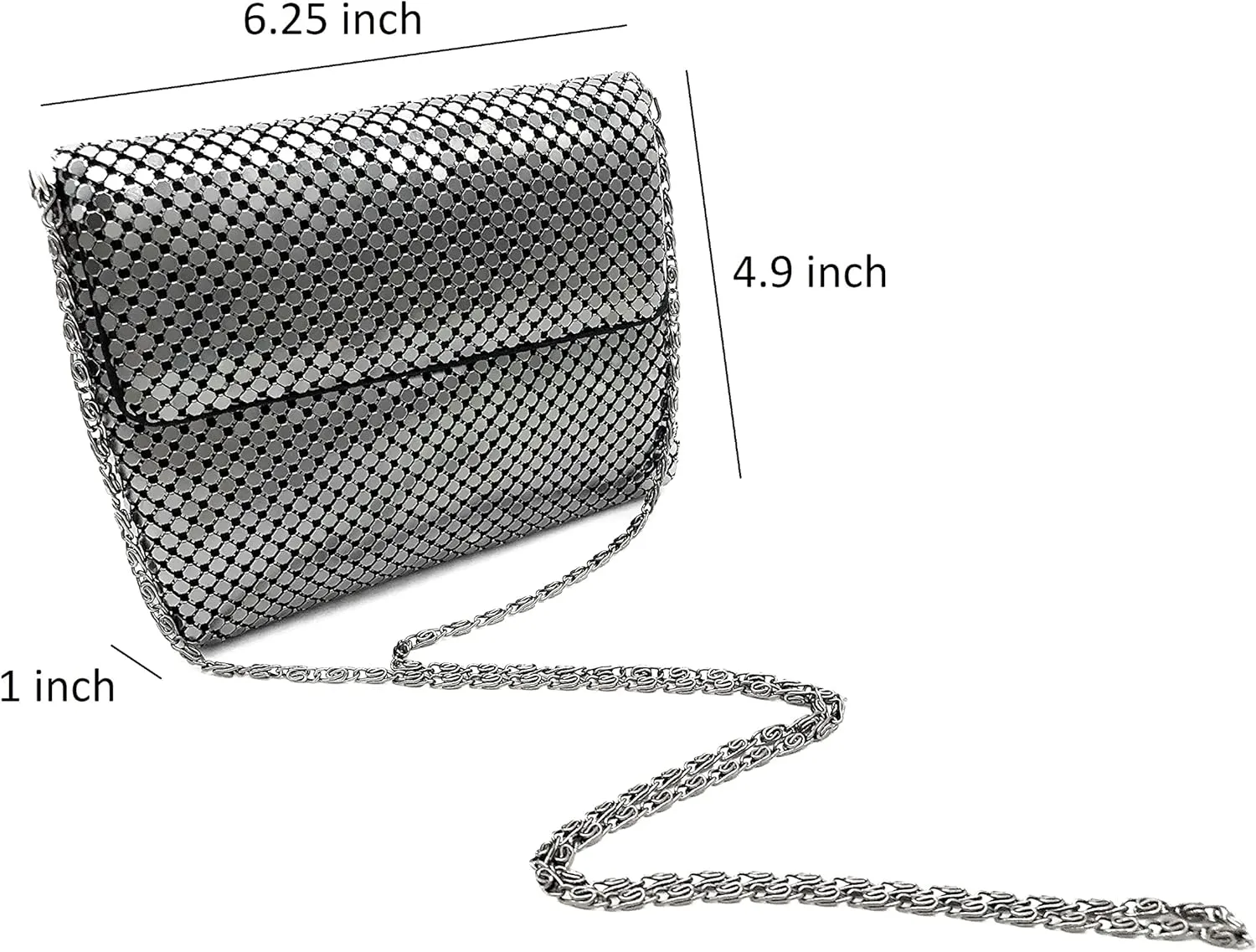 X-Small Women clutch metal mesh evening purse bag for Cocktail Party Prom Wedding Banquet