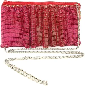 X-Small Women Evening Clutch Metal Mesh purse handbag with shoulder chain strap for Cocktail Party Prom Wedding