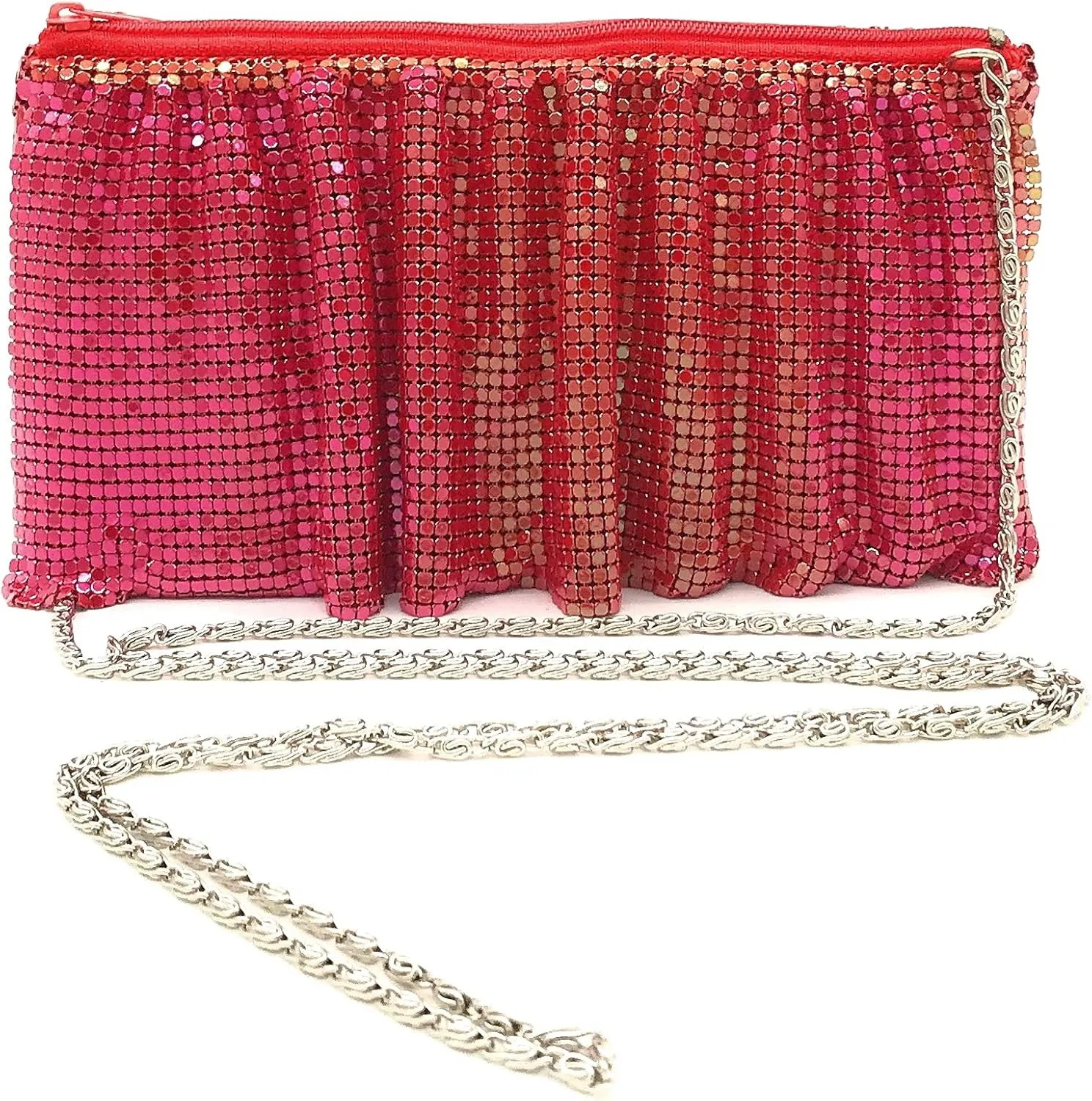 X-Small Women Evening Clutch Metal Mesh purse handbag with shoulder chain strap for Cocktail Party Prom Wedding
