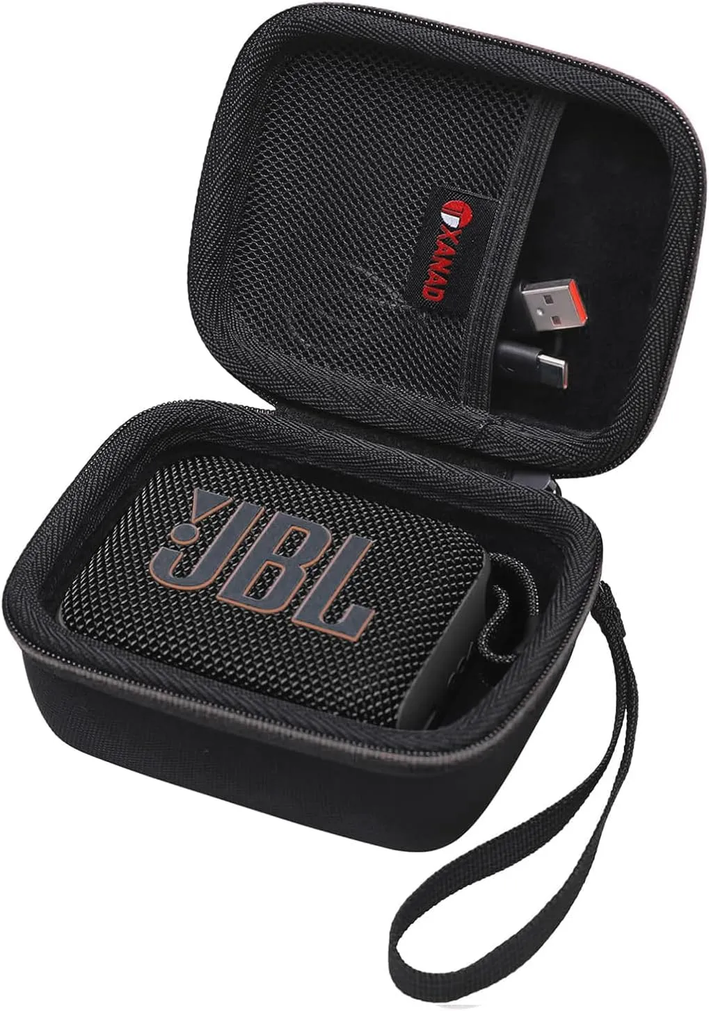 XANAD Hard Case for JBL GO 4/ GO 3 Portable Bluetooth Speaker - Travel Protective Carrying Storage Case Bag(Black)