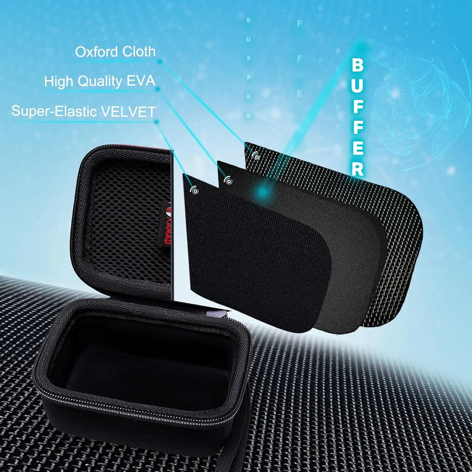 XANAD Hard Case for JBL GO 4/ GO 3 Portable Bluetooth Speaker - Travel Protective Carrying Storage Case Bag(Black)