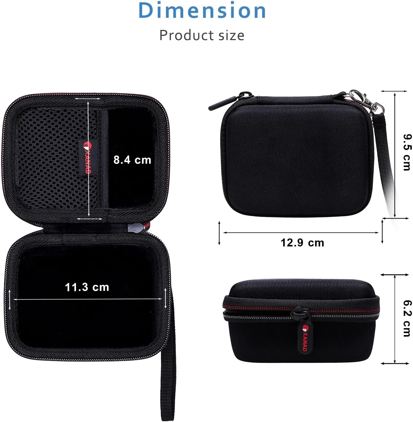 XANAD Hard Case for JBL GO 4/ GO 3 Portable Bluetooth Speaker - Travel Protective Carrying Storage Case Bag(Black)