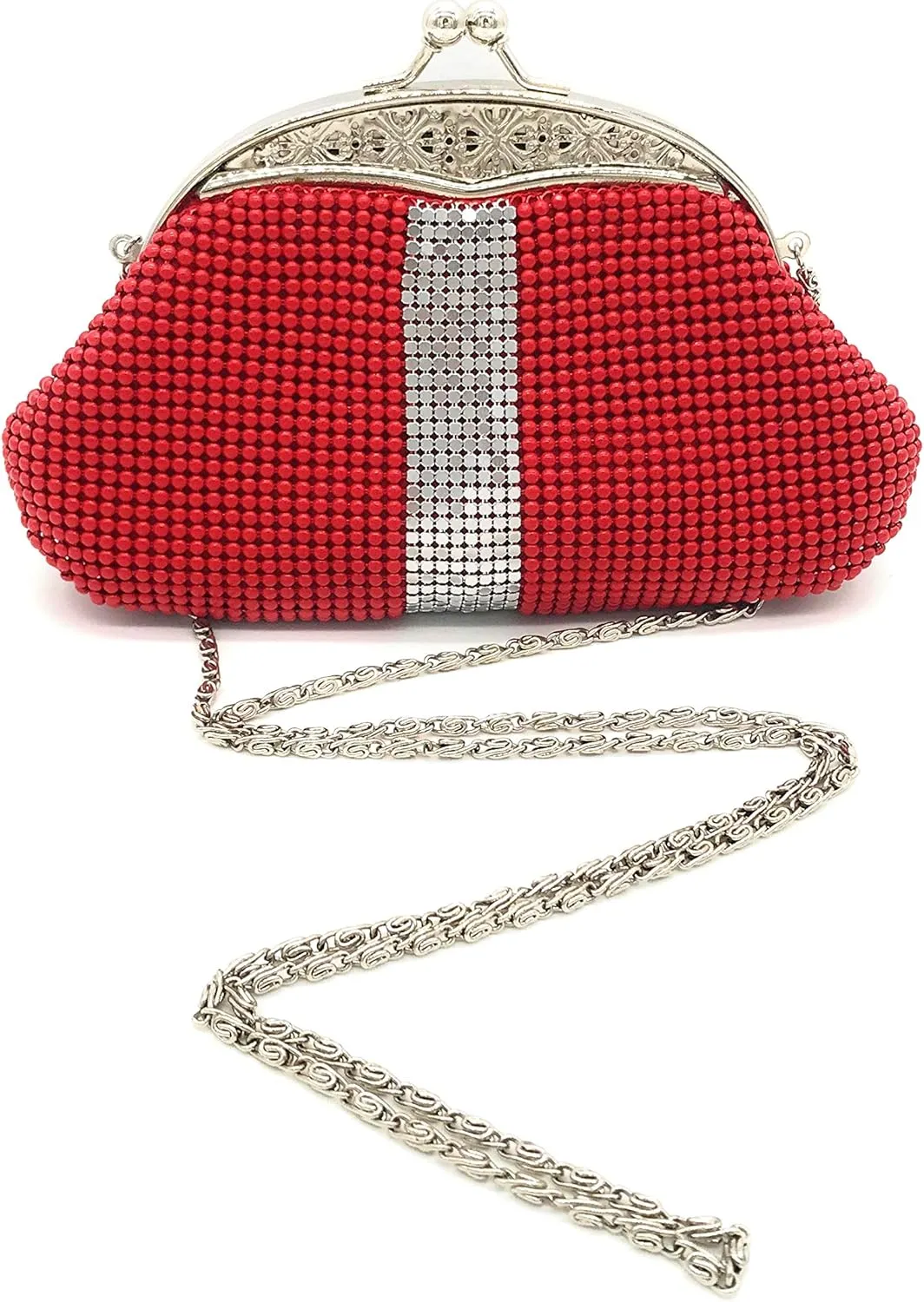 XX-Small Women clutch metal mesh purse for Cocktail Party Prom Wedding Banquet