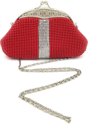 XX-Small Women clutch metal mesh purse for Cocktail Party Prom Wedding Banquet