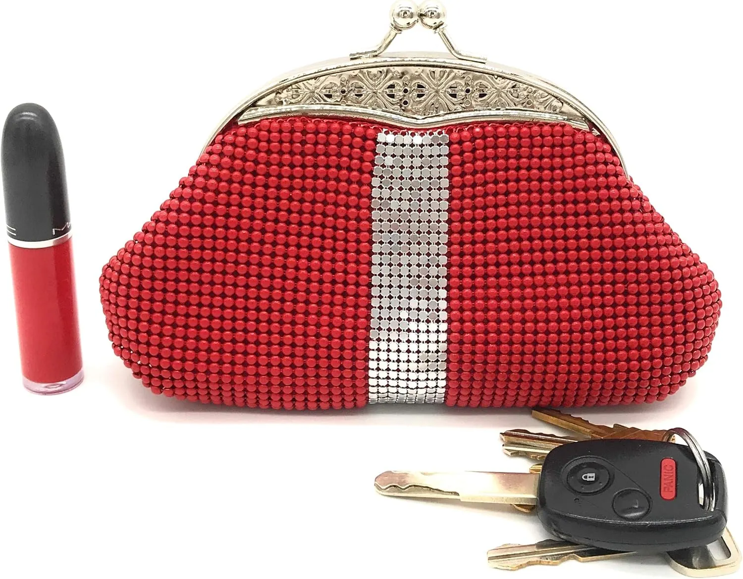 XX-Small Women clutch metal mesh purse for Cocktail Party Prom Wedding Banquet