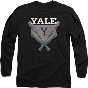 Yale University Official Baseball Diamond Unisex Adult Long-Sleeve T Shirt